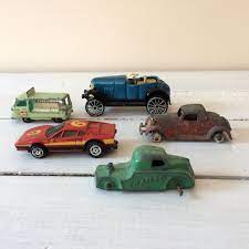 Set Of 4 Vintage Toy Cars And Trucks Vintage Die Cast Etsy Toy Car Vintage Toys Cars Trucks