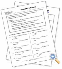 using possessive nouns worksheetworks com