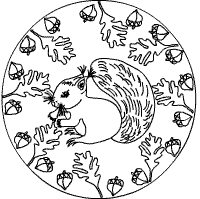 Die Herbst Mandalaseite Im Kidsweb De Eichhornchen Eichhornchen Basteln Ausmalbilder Kinder