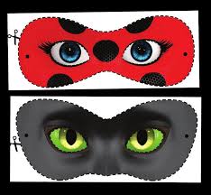 Free Printable Miraculous Ladybug And Cat Noir Masks Oh My Fiesta In English Ladybug Birthday Party Ladybug Birthday Miraculous Ladybug Party