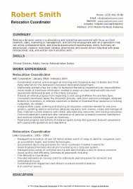 Then mention that you're relocating and you'd like to meet. Relocation Coordinator Resume Samples Qwikresume