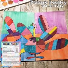The subjects kids are introduced to while they are young tend to stay with them for life. Picasso Turkey Art For Kids Little Bins For Little Hands