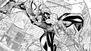 The contrast of the black and white just makes the picture. Spectacular Spider Man Sketchbook Marvel