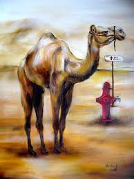 Das dromedar (camelus dromedarius), auch als einhöckriges oder arabisches kamel bezeichnet, ist eine säugetierart aus der gattung der altweltkamele innerhalb der familie der kamele (camelidae). Tankstelle Kamel Tierkarikatur Dromedar Malerei Von Christine Krauss Bei Kunstnet
