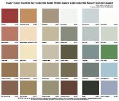 H And C Color Palettes For Concrete Stain Staining Deck Color Place Paint Concrete Stain Colors