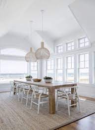 Hans Wegner Wishbone Chairs Beach House Dining Beach House Dining Room Coastal Decorating Living Room Beach House Interior