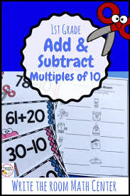 Practice Adding And Subtracting Multiples Of 10 Within 100 With Your First Graders This Is An Eng Math Fact Fluency Practice Math Printable Teaching Resources