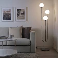 Simrishamn Floor Lamp With Led Bulb Chrome Plated Opal Glass Ikea In 2021 Ikea Floor Lamp Floor Lamp Led Floor Lamp