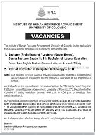 The required computer science courses are identical in each degree, however the bachelor of computer science (bcosc) has less rigorous requirements in mathematics and sciences than the bachelor of science in computer science (bsc). Instructor In Computer Technology University Of Colombo