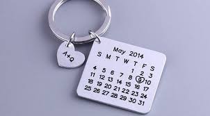Personalized Calendar Keychain Hand Stamped Calendar Special Day Calendar Anniversary Wedding Brithday Valentine S Day Gift Surpresas Para Namorado Aniversario Pedidos De Namoro Criativo Presentes De Amor