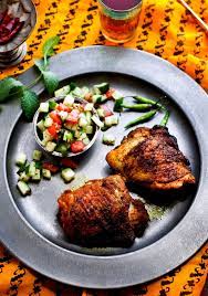 Spicy Grilled Chicken With Tomato Cucumber Relish Spicy Grilled Chicken Veg Cutlet Recipes Cucumber Relish Recipes