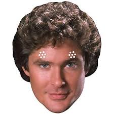David Hasselhoff Cavaliere Cavaliere Ufficiale Singolo 2D Card Partito  Faccia Maschera