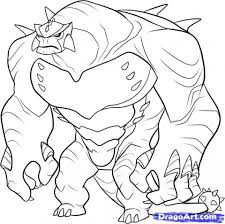 Ben 10 Coloring Alien Drawings Drawings Ben 10