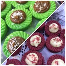Let's have teatime together today you bring… Red Velvet Cheese Tart Ondeh Ondeh Tart Promo Set Food Drinks Homemade Bakes On Carousell