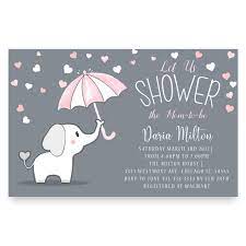 Little Elephant Baby Shower Invitation Elephant Holding Umbrella Elephant Baby Shower Invitations Baby Shower Invitations Baby Shower Invitations For Boys