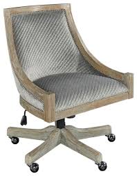 The best office chairs for your home. Wood And Foam And Fabric Executive Chair Gray Wash Farmhouse Office Chairs By Gwg Outlet