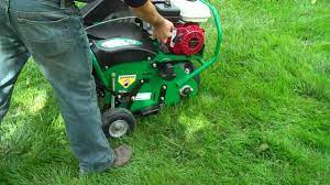Home tool, truck & equipment rental lawn & garden equipment pro aerator ryan lawn | category #08 group #893. One Stop Rental Using An Aerator Youtube
