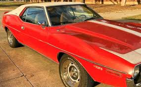 Car, one owner, original window stick. 1974 Amc Javelin Amx With Rare Go Package Barn Finds