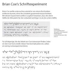 The potential of the coe lies in its hybrid character. Brian Coe Font Slanted Buchstaben Schrift Typografie