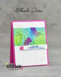 I started with a 5 1/2″ x 11″ piece of. Nice People Stamp Stampin Up Canada Faux Watercolour Background Technique Cardmaking Video Tutorial Stampin Up Whale Done Stamp Set