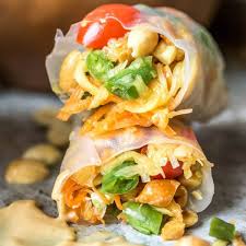 Fresh Thai Spring Rolls with Peanut Sauce Recipe