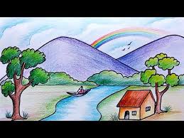 1599 How To Draw Simple Scenery For Kids Drawing For Beginners Village Scenery Drawing Yout Easy Scenery Drawing Drawing For Beginners Drawing For Kids 20+ how to draw body shapes step by.