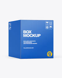 Paper Box Mockup In Box Mockups On Yellow Images Object Mockups