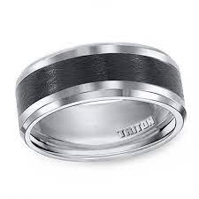 Previously Owned Triton Men S 9 0mm Comfort Fit Black Ceramic Inlay Wedding Band In Tungsten Zales Jewelry Inventory Tungsten Wedding Bands Wedding Bands