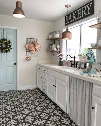Black And White Tile Home Decor Kitchen Cottage Kitchens Home Renovation