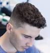 Short Curly Hair Men Fade