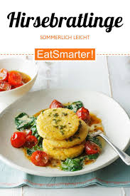 Hirsebratlinge Mit Spinat Und Tomaten Rezept Rezepte Hirsebratlinge Magenfreundliches Essen