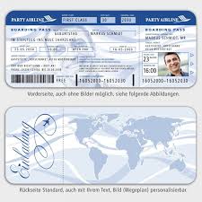 Beim reisereporter erfährst du alles, was du über bedingungen, kosten, erstattungen und deine rechte als fluggast wissen musst. Flugticket Boarding Pass Zum Geburtstag Mit Ihren Bildern 1001karte