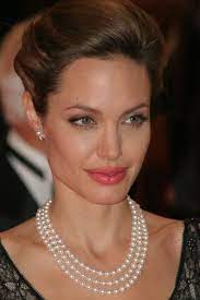 Pin By The Pearl Source On Angelina Pearl Necklace Outfit Necklace Outfit Three Strand Pearl Necklace