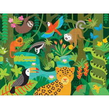 Wild Rainforest 24 Piece Floor Puzzle Petit Collage Rainforest Floor Puzzle