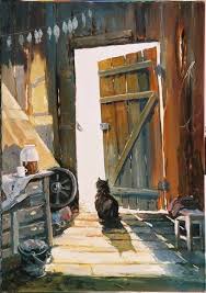 Pin By Tessa On Paintings Cat Art Black Cat Art Cat Painting