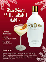 A Recipe From Rumchata For The Salted Caramel Martini Made With Rumchata Caram Caram Salted Caramel Martini Caramel Martini Drinks Alcohol Recipes