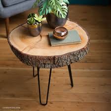 Shop round outdoor table tops at luxedecor.com. Diy Wood Slice Table