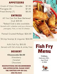 All recipes can be doubled to serve more people. Fish Fry Fox Meadow Country Club 2021 02 26