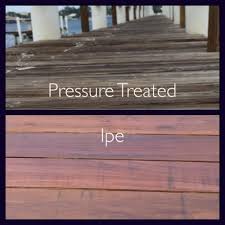 Ipe Vs Pressure Treated Wood Ipe Decking Pressure Treated Wood Hardwood Decking