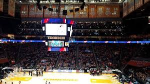 Interior Of Arena With Luxury Boxes Behind Scoreboard