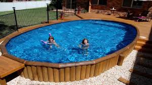 Enhance your swimming experience with this free standing deck from splash pools. Above Ground Pool Deck Kits Home Depot Youtube