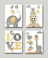 Yellow Grey Baby Boy Neutral Nursery Canvas Elephant Nursery Etsy In 2021 Nursery Art Boy Nursery Canvas Baby Boy Nursery Art