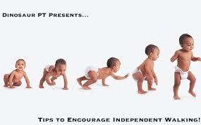 Encourage Independent Walking Dinosaur Physical Therapy Teaching Babies Teaching Baby To Walk Helping Baby Walk