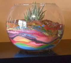 Make A Colored Sand Terrarium Sand Crafts Diy Sand Colored Sand Art