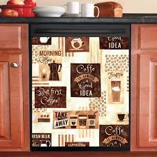 Country Decor Kitchen Dishwasher Magnet Cover Cute Coffee Design In 2020 Kitchen Decor Kitchen Dishwasher Dishwasher Cover