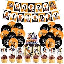 Also, anime is a great party theme because everyone gets to wear a costume. Naruto Birthday Party Decorations 46pcs Gift For Teens Adults 20 Pack Balloons 1 Pack Banner 25 Pack Cake Toppers Japanese Anime Decorations Amazon Com Au Toys Games