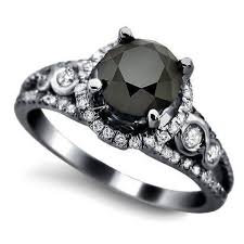 Black Diamond Vintage Engagement Ring From Blog 25 Black Diamond Eng Black Diamond Ring Engagement Diamond Engagement Rings Vintage Black Diamond Engagement