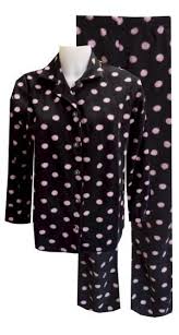 Black And White Polka Dot Pajamas Black And Pink Polka Dot Fleece Pajama Set Sized Up To 3x Perfect For Chilly Nights These Pajama Sets For W Pajamas Women Womens Loungewear Versatile Outfits