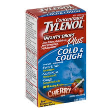 Tylenol Cold Cough Infants Drops Plus Cherry 0 5 Oz