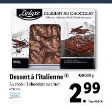 Offre Dessert Au Chocolat Chez Lidl